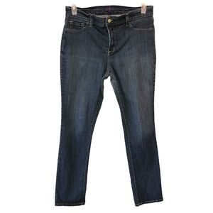 NYJD Womens Size 12 Lift Tuck Technology Straight Slim Denim Jeans